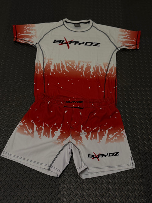2er Set - Rashguard Shirt & Fightshort Set - Blaze Strike Collection