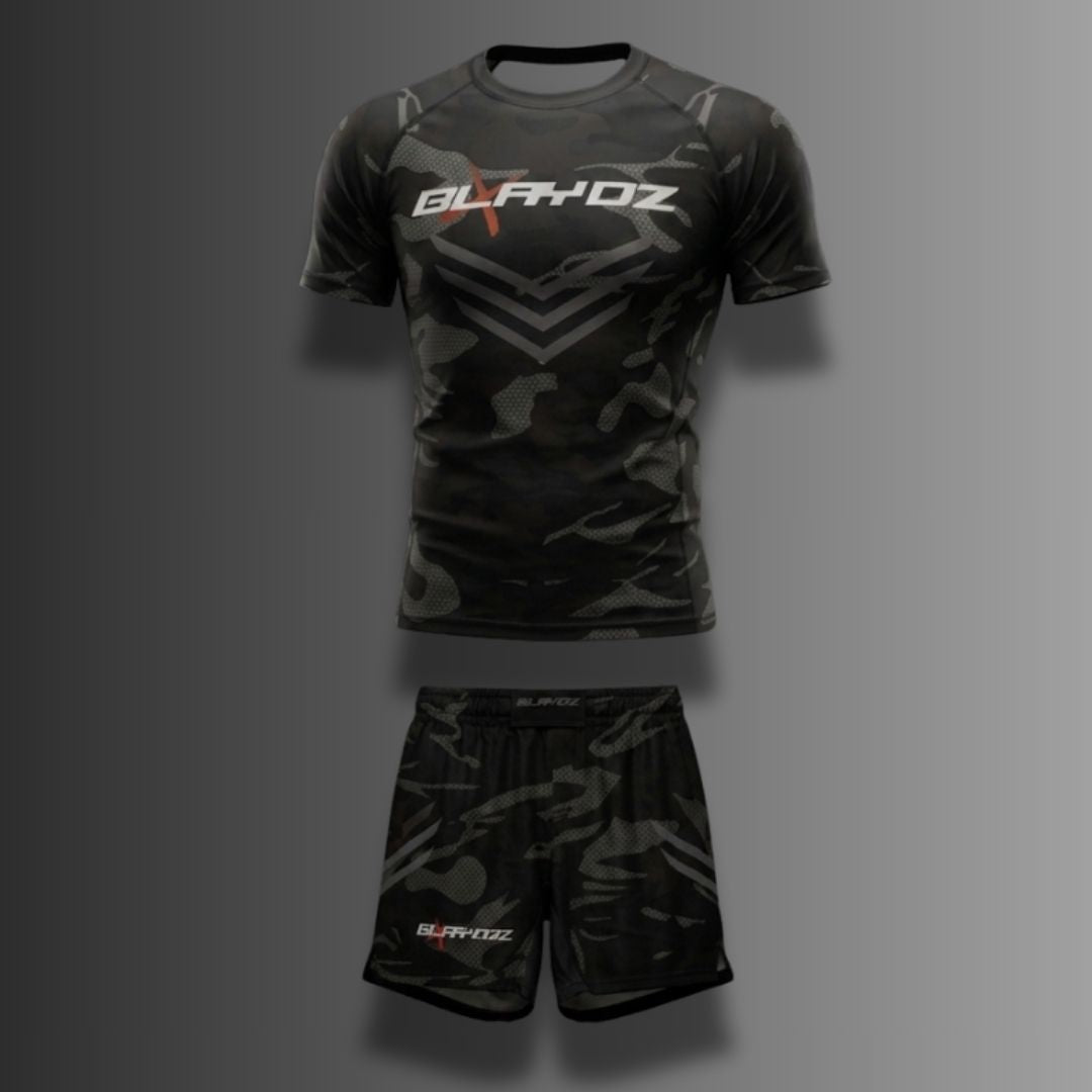 2ER SET - RASHGUARDS SHIRT & FIGHTSHORT SET - ARMY STRIKE COLLECTION